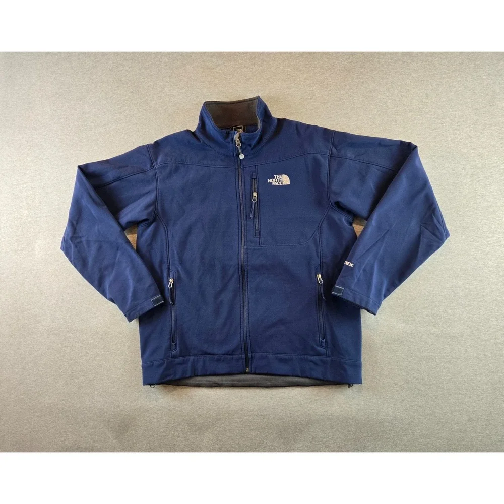 The North Face Apex Bionic Jacket‎ Mens Large Navy Full Zip Coat Hiking Utility